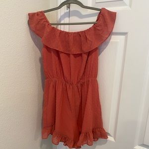 Lovers + Friends Coral Romper